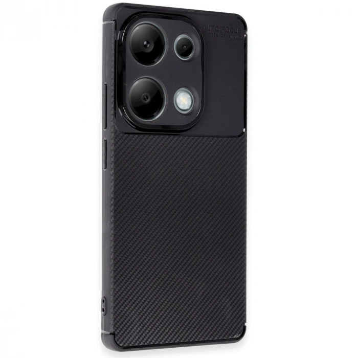 Xiaomi Redmi Note 13 Pro 4g Kılıf Auto Focus Karbon Kapak - Siyah