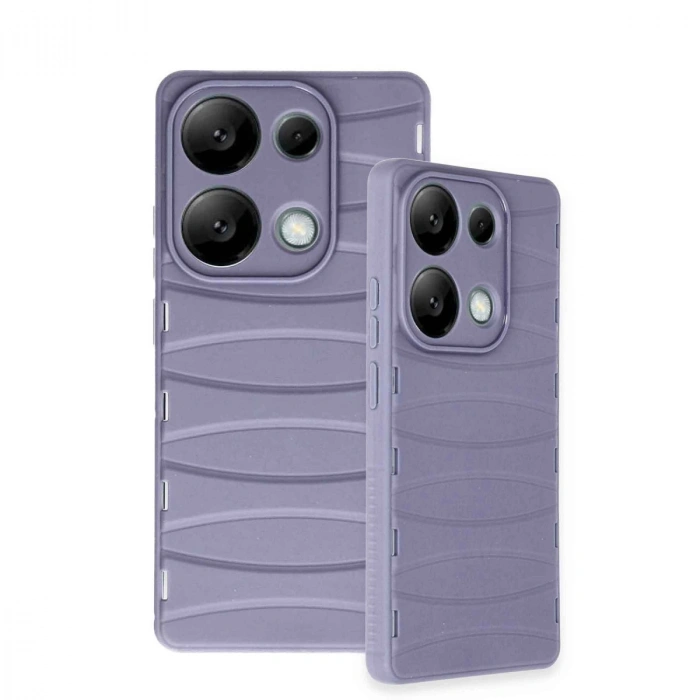Xiaomi Redmi Note 13 Pro 4g Kılıf Bibercas Silikon Kapak - Lila