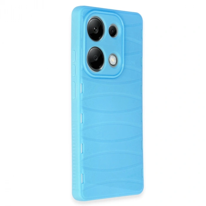 Xiaomi Redmi Note 13 Pro 4g Kılıf Bibercas Silikon Kapak - Mavi