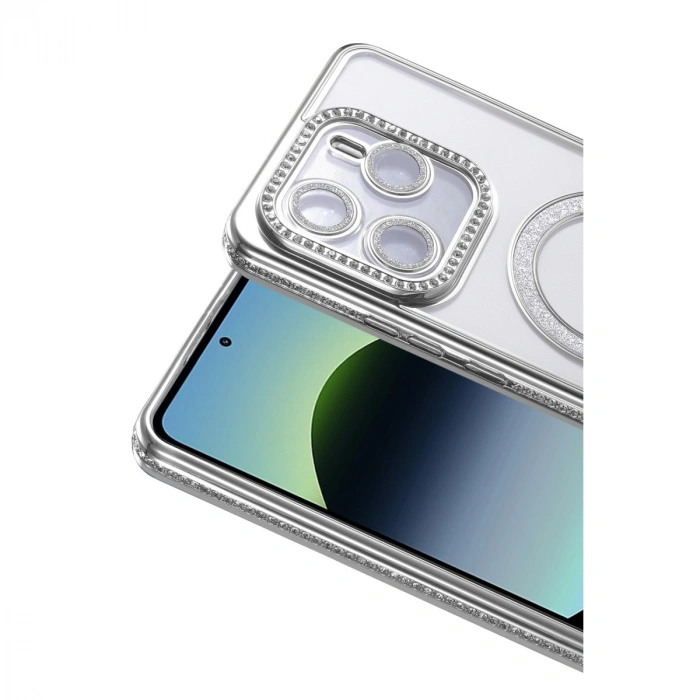 Xiaomi Redmi Note 14 4g Joke Simli Magneticsafe Kılıf - Gümüş