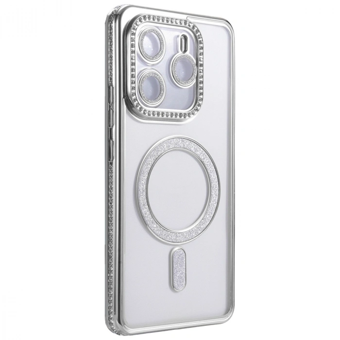 Xiaomi Redmi Note 14 4g Joke Simli Magneticsafe Kılıf - Gümüş