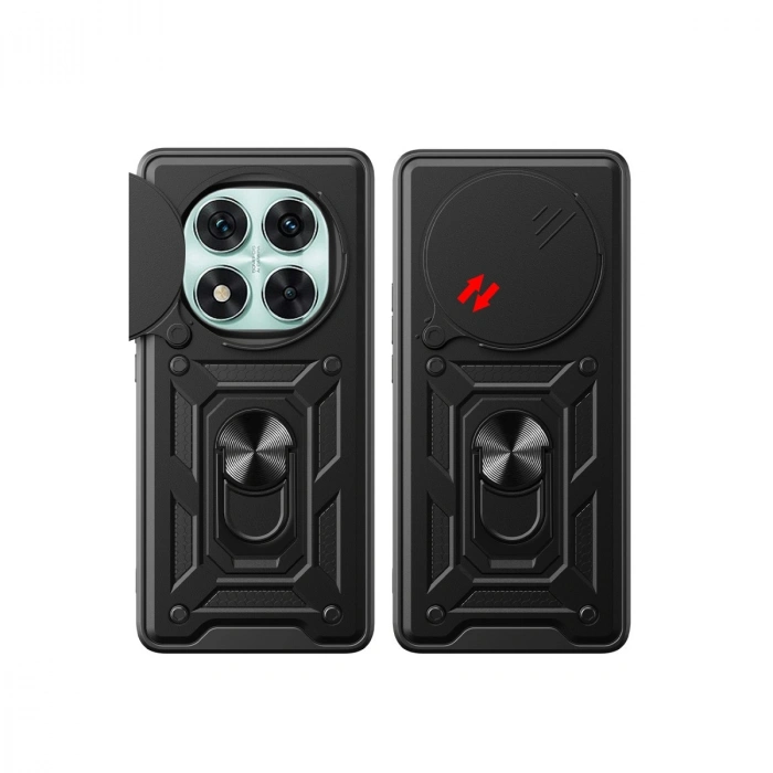 Xiaomi Redmi Note 14 Pro 4g Kılıf Pars Lens Yüzüklü Silikon - Yeşil