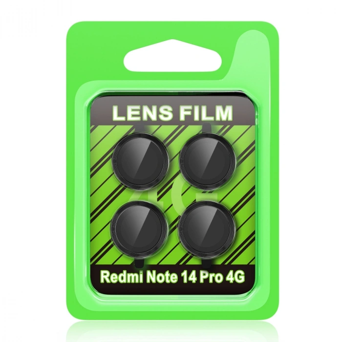 Xiaomi Redmi Note 14 Pro 4g Raze Metal Kamera Lens - Siyah