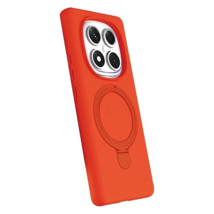 Xiaomi Redmi Note 14 Pro 4g Regal Magsafe Standlı Kapak - Turuncu