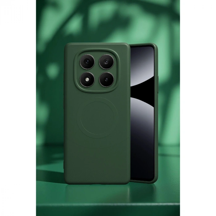Xiaomi Redmi Note 14 Pro 5g Kılıf Maya Karbon Kapak - Koyu Yeşil