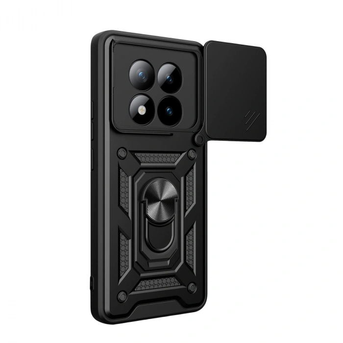 Xiaomi Redmi Note 15 Pro Plus 5g Pars Lens Yüzüklü Silikon - Siyah