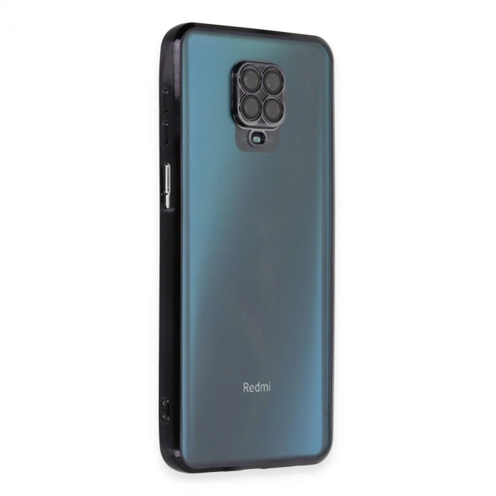 Xiaomi Redmi Note 9 Pro Kılıf Razer Lensli Silikon - Siyah