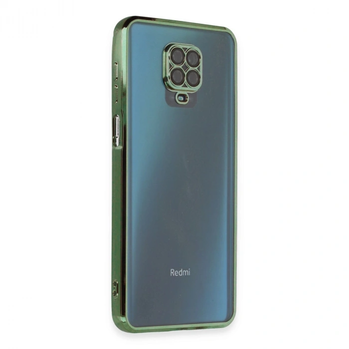 Xiaomi Redmi Note 9 Pro Kılıf Razer Lensli Silikon - Yeşil