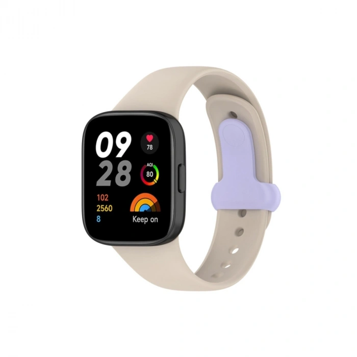 Xiaomi Redmi Watch 3 Origin Silikon Kordon (SAAT DEĞİLDİR) - Bej