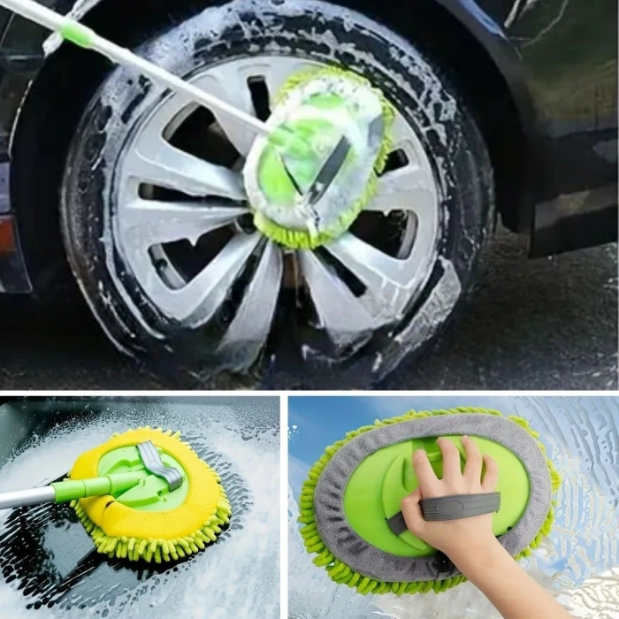 Yedek Mikrofiber Bezli Oto Yıkama Mop Seti (5324)