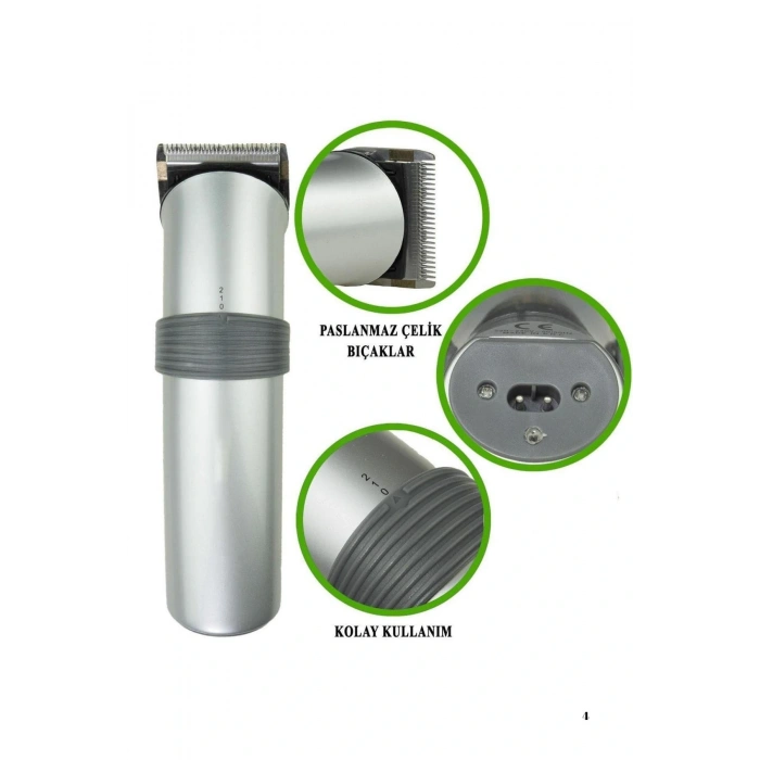 Yeni Nesil Profesyonel Şarjlı Saç Sakal Tıraş Makinesi Ayarlanabilir 4 Taraklı