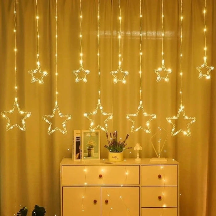 Yıldız Perde Led 10 Saçaklı