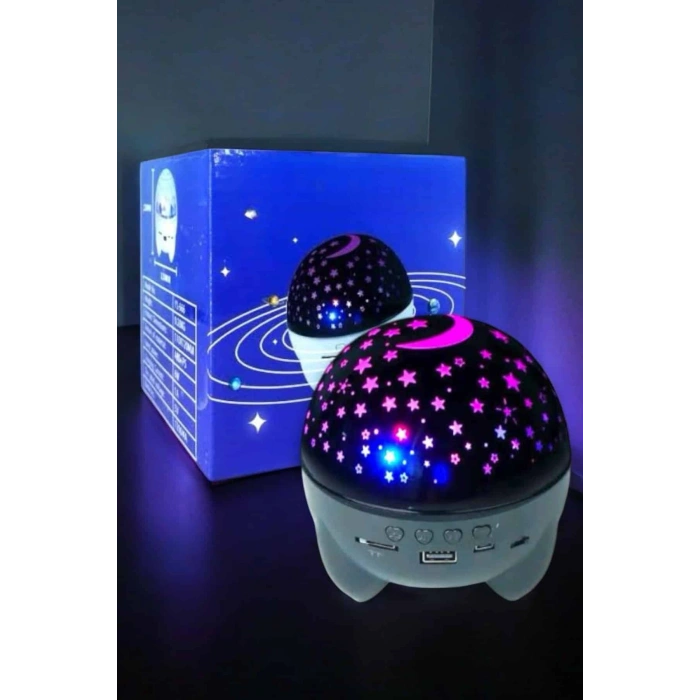 Yıldız Yansıtmalı Projeksiyon Gece Lambası Şarjlı Taşınabilir