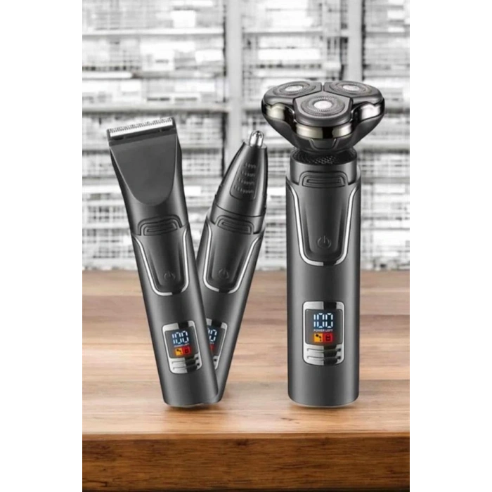 Yüksek Performanslı 3 Başlıklı Profesyonel Tıraş Makinesi