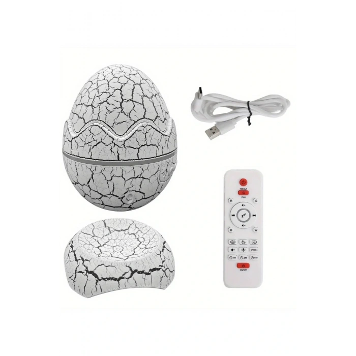 Yumurta Görünümlü Masa Ve Gece Lambası Renk Değiştirebilen Projektör