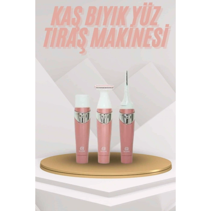 Yüz Kaş Ve Tüm Vücut Epilasyon Aleti 3 Başlıklı Hassas Ciltlere Uygun Epilatör