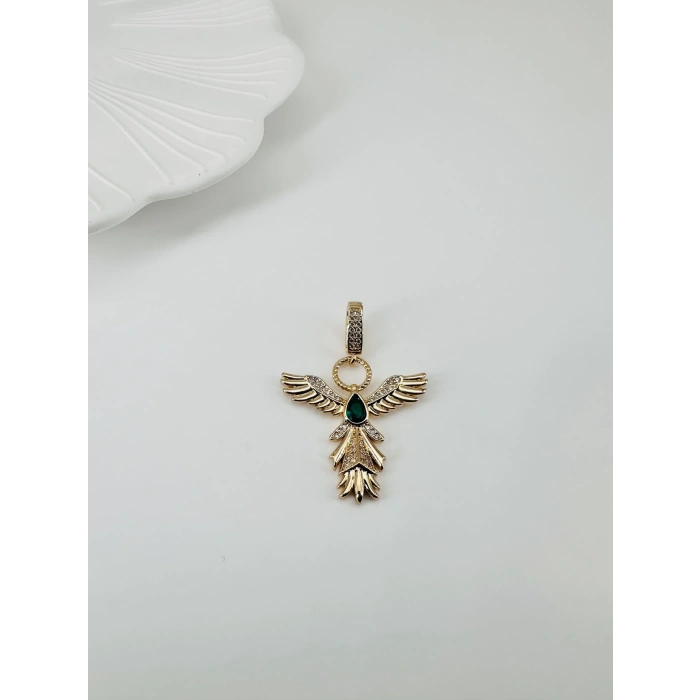 Zirkon Taşlı Pirinç Charmlar - Charm0018