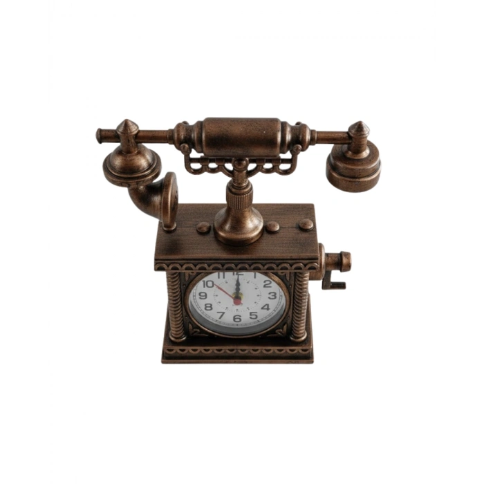 ZN8808B TELEFON ŞEKLİNDE ÇALAR SAAT BRONZ