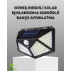100 Led Solar Lamba Hareket Algılamalı Bahçe Duvar Dış Mekan Aydınlatma