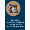 12 Parça Manikür Pedikür Seti Özel Deri Çanta El Ayak Bakımı Akne ve Sivilce Temizleme