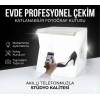 20 X 20 Cm Profesyonel Stüdyo Led Işıklı Çift Sıra Ürün Fotoğraf Çekim Çadırı