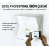 20 X 20 Cm Profesyonel Stüdyo Led Işıklı Çift Sıra Ürün Fotoğraf Çekim Çadırı