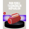 20W Kablosuz Bluetooth Hoparlör RGB Işık Efektli USB/SD/AUX Destekli