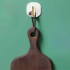 2li Yapışkanlı Retro Askılık Dolap Kapak Kulpu Beyaz (5324)