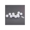 2m 10lu Işıklı Beyaz Top Dekoratif Süs Pilli