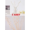 3 Adet Dalgalı Model Aromaterapi Dağıtıcı Rattan Sopa- Ev Dekor Şişe - Koku Yağı Ahşap Difüzör Çubuk