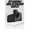 3 Kameralı 2 İnç 1080P Araç İçi Kamera Sürüş Kamerası CarPlay