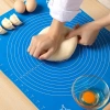 30*40 cm Hamur Matı Silikon Ölçekli Kullanımı Kolay Hamur Açma Matı (5324)