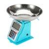30kg 1g Dijital Kefeli Terazi Pilli Ve Adaptörlü Elektronik Tartı, Paslanmaz Çelik Tepsili Tutar Hesaplama Mavi