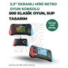 3.5 İnç Ekranlı Klasik Oyun Konsolu – 500 Dahili Oyun