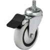 354 - 75x25 Mm Pvc Makaralı Vidalı Frenli Teker 4 Adet