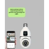 360 Derece Panoramik WiFi Kamera – Full HD Ev Güvenlik Sistemi