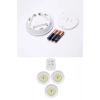 3lü Uzaktan Kumandalı Yapışkanlı Kablosuz Led Spot Lambalar (5324)