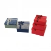 3PCS KARE ÇİZGİLİ MİX RENKLİ KARTON HEDİYE KUTUSU KURDELALI 19-17-15CM (5324)