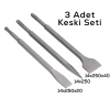 3PCS MURÇ SETİ SİVRİ -DÜZ 25CM (5324)