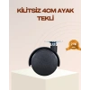 4 cm Kilitsiz Mobilya Ayağı Tekli Kolay Dönen Masa ve Sehpa Ayağı