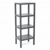 4 RAFLI GRİ MODÜLER ÜNİTE PLASTİK 38x29x100 cm (5324)