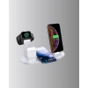 4’lü Apple Kablosuz Şarj Standı iPhone Watch ve AirPods Çoklu Şarjlı