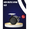 4’lü Kilitli Tekerlek Ayak 4 cm Sessiz ve Dayanıklı