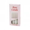4PCS - KALIN   ÇAP=2CM - UZUNLUK=15CM     BEYAZ KLASİK  MARKET MUM (5324)