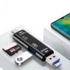 5 in 1 Çok Fonksiyonlu USB 2.0 Micro Sd Kart Okuyucu - Usb/micro Usb/type-C Çıkışlı, Otg Çevirici (5324)