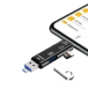 5 in 1 Çok Fonksiyonlu USB 2.0 Micro Sd Kart Okuyucu - Usb/micro Usb/type-C Çıkışlı, Otg Çevirici (5324)