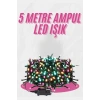 5 Metre Ampul Led Işık Renkli Rgb Çok Renkli Led Aydınlatma