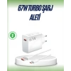 67 Watt Çift Turbo Şarj Adaptörü  Reno 4 5 6 Uyumlu