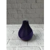 Mor Çizgili Dekoratif Vazo 11 cm Modern Tasarım Aksesuar