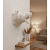 Özel Tasarım Beyaz Ayı Duvar Aksesuarı 3D Dekoratif Heykel 25x19 cm